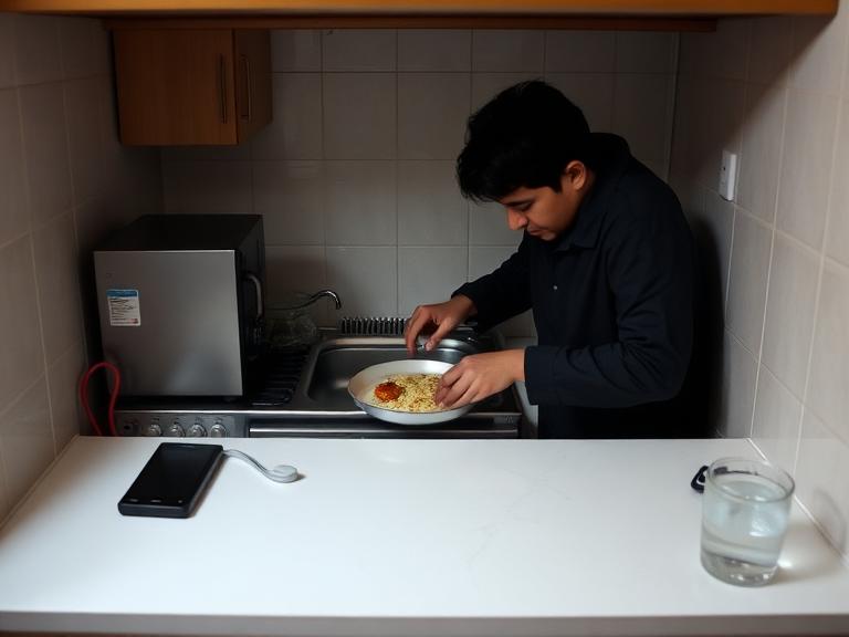 Photo 2: people preparing food at home